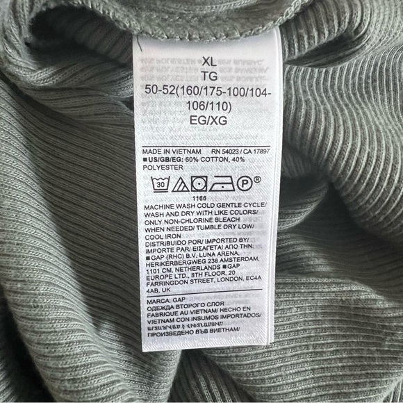 Gap Factory Olive Green Ribbed Halter Midi Stretch Dress |Size XL| NWT - Picture 10 of 10